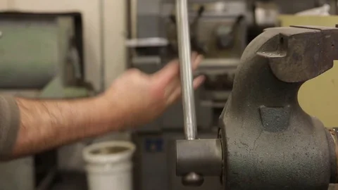 Large Table Clamp Grip Closing Video stock 82441733