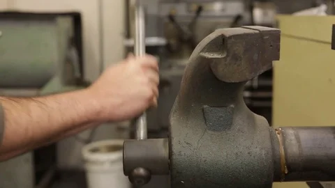 Large Table Clamp Grip Opening Stock Footage 82441741