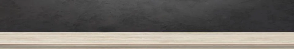 Large table top made of solid light wood, dark background - Vector Stock Illustration