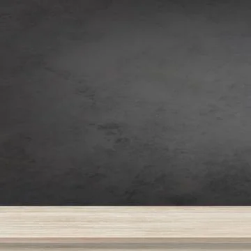 Large table top made of solid light wood, dark background - Vector Stock Illustration