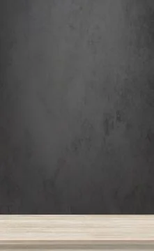 Large table top made of solid light wood, dark background - Vector Stock Illustration