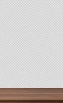 Large table top solid wood texture, transparent background - Vector Stock Illustration