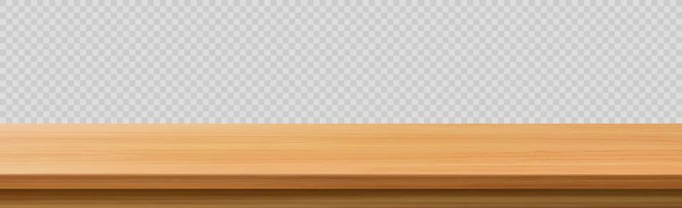 Large table top solid wood texture, transparent background - Vector 스톡 일러스트