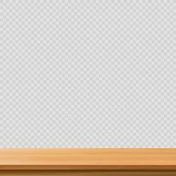 Large table top solid wood texture, transparent background - Vector Stock Illustration