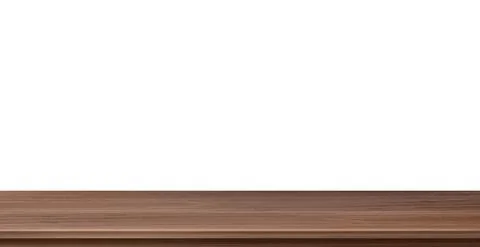 Large table top, solid wood texture, white background - Vector 스톡 일러스트