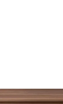 Large table top, solid wood texture, white background - Vector Stockillustratie