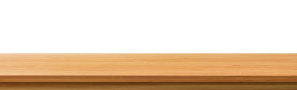 Large table top, solid wood texture, white background - Vector 스톡 일러스트