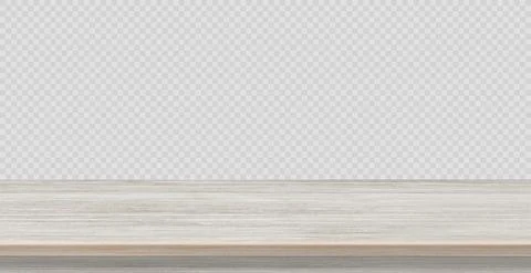 Large table top solid wood texture, transparent background - Vector Illustrazione stock