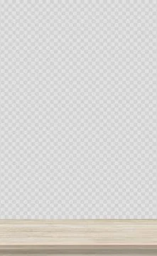 Large table top solid wood texture, transparent background - Vector Stock Illustration