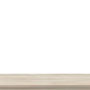 Large table top, solid wood texture, white background - Vector Illustrazione stock