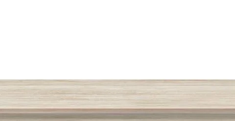 Large table top, solid wood texture, white background - Vector 스톡 일러스트
