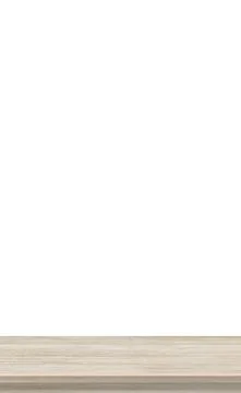 Large table top, solid wood texture, white background - Vector Illustrazione stock