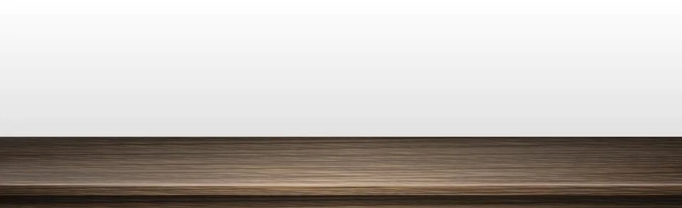 Large table top, solid wood texture, white background - Vector Illustrazione stock