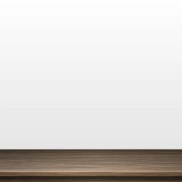 Large table top, solid wood texture, white background - Vector Illustrazione stock