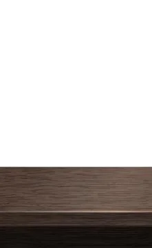 Large table top, solid wood texture, white background - Vector Stock Illustration