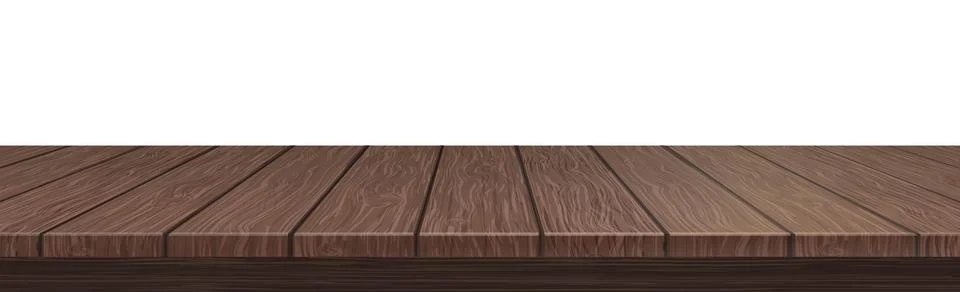 Large table top, solid wood texture, white background - Vector イラスト素材