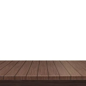 Large table top, solid wood texture, white background - Vector イラスト素材