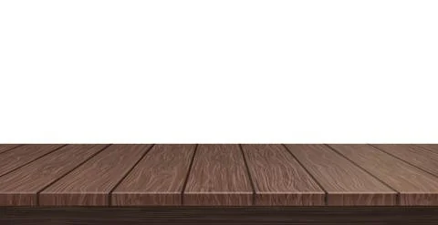 Large table top, solid wood texture, white background - Vector イラスト素材