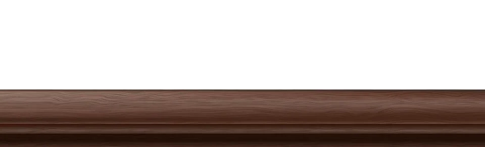 Large table top, solid wood texture, white background - Vector Stock Illustration