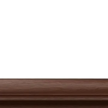 Large table top, solid wood texture, white background - Vector Stock Illustration