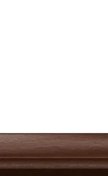 Large table top, solid wood texture, white background - Vector Illustrazione stock