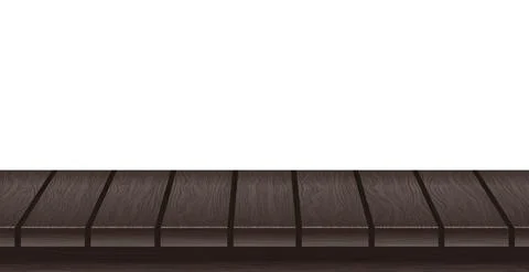 Large table top, solid wood texture, white background - Vector Stock Illustration
