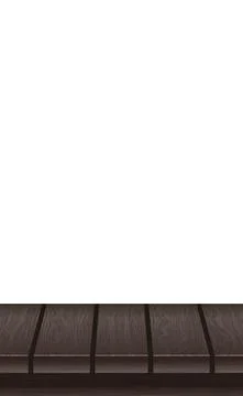 Large table top, solid wood texture, white background - Vector Illustrazione stock