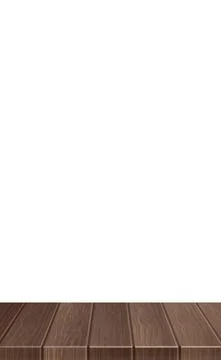 Large table top, solid wood texture, white background - Vector Stockillustratie