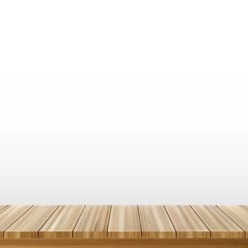 Large table top, wooden texture from boards, white background - Vector 스톡 일러스트