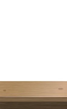 Large table top, wooden texture from boards, white background - Vector Illustrazione stock