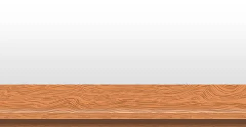 Large table top, wooden texture from boards, white background - Vector Stock Illustration