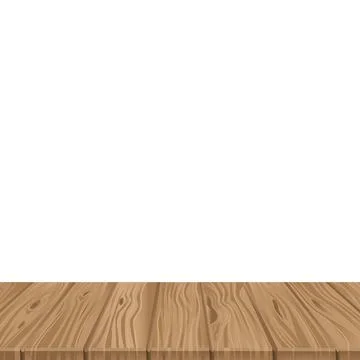 Large table top, wooden texture from boards, white background - Vector Illustrazione stock