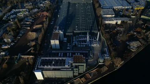 Large telecommunication data center cloud computing. Magic aerial view drone Stock Footage 324752944