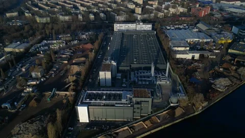 Large telecommunication data center cloud computing. Stunning aerial view drone Video stock 324949829