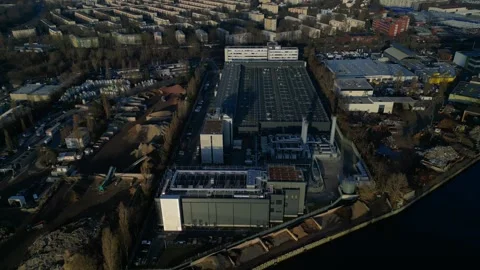 Large telecommunication data center cloud computing. Gorgeous aerial view drone Stock Footage 324950095