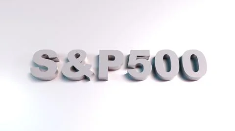 Large text SP 500 on stone background, computer generated. 3D rendering of Stock Illustration