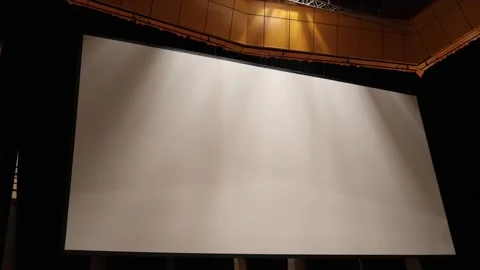 Large theater projection screen Stock Footage 335862837
