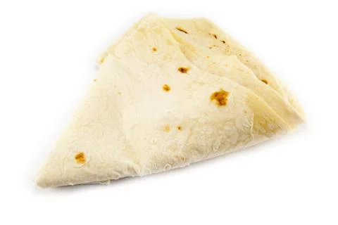 Large thin pita bread, isolated Stock Photos