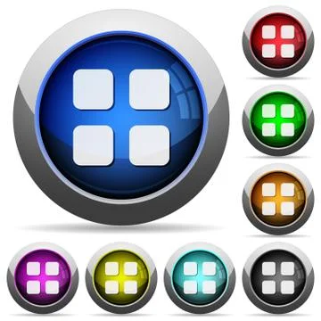 Large thumbnails button set Stock Illustration