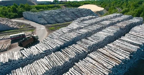 A large timber complex Stock Footage 74780281