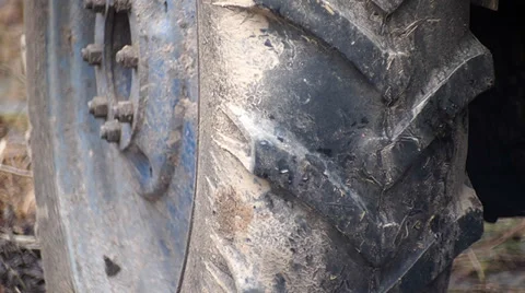 Large tire tractor Video stock 36078797