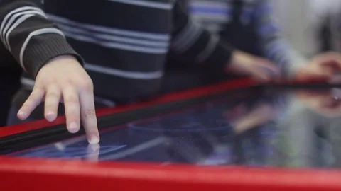 Large touch gaming table Stock Footage 81787192