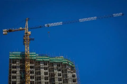 Large tower crane. Stock Photos