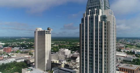 Large towers in downtown Mobile Stock Footage 201283088