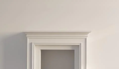 Large traditional fireplace without a fire. Blank walls. Empty mantle piece Stock Illustration