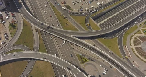 Large traffic intersection Stock Footage 90774658