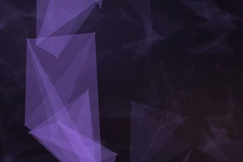 Large translucent purple facets overlap against a deep shadowed backdrop, p.. Stock Illustration