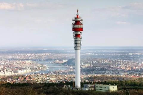 Large transmission tower Stock Photos
