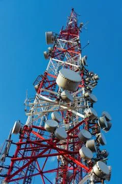 Large transmission tower Stock Photos