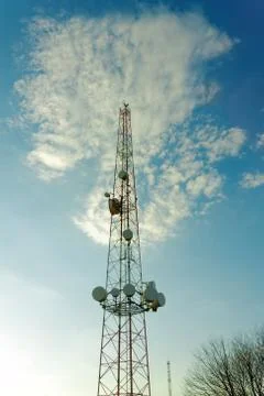Large transmission tower Stock Photos